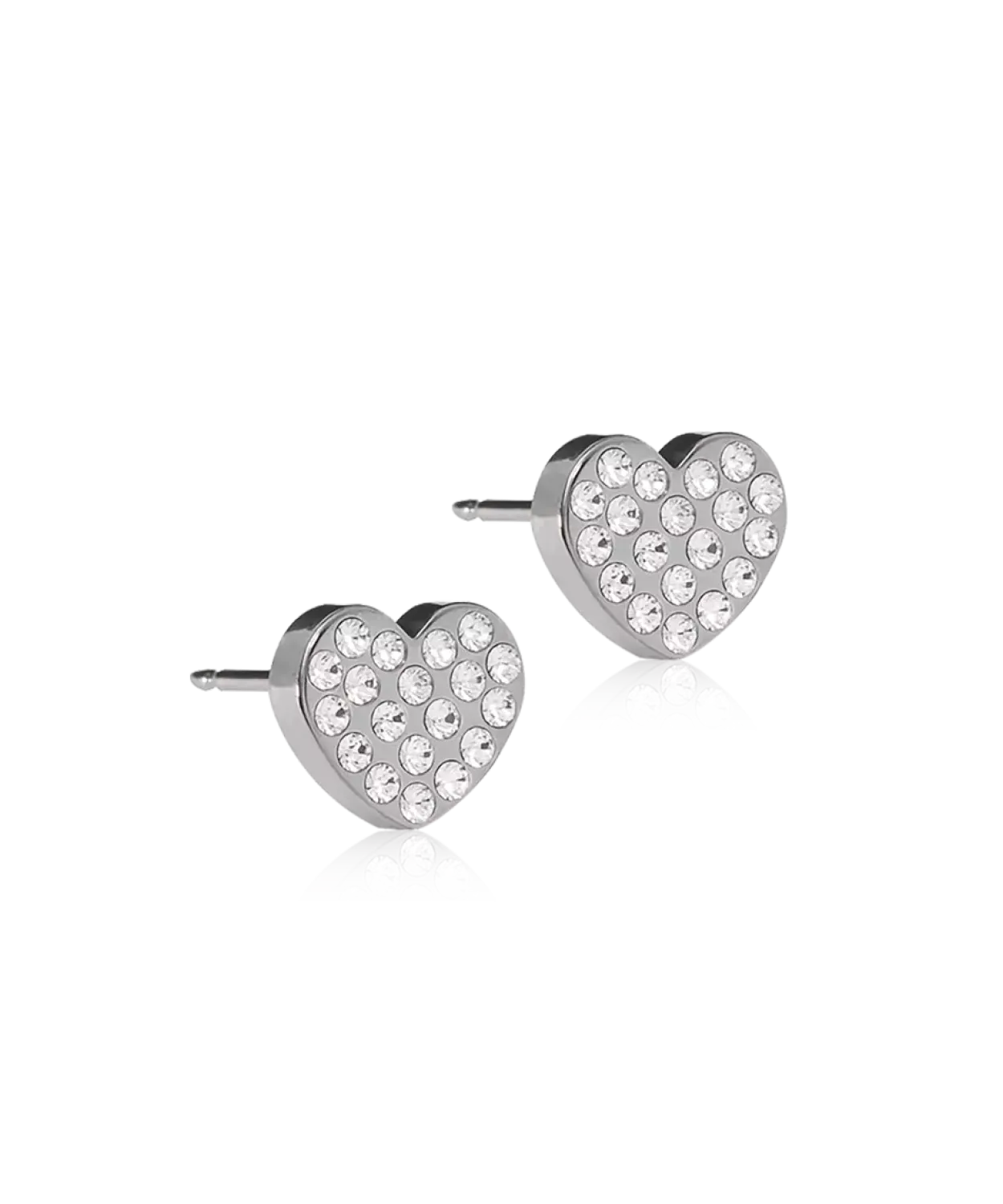 BLOMDAHL ØRERINGE TITANIUM NT BRILLIANCE HEART - 15-12172-01