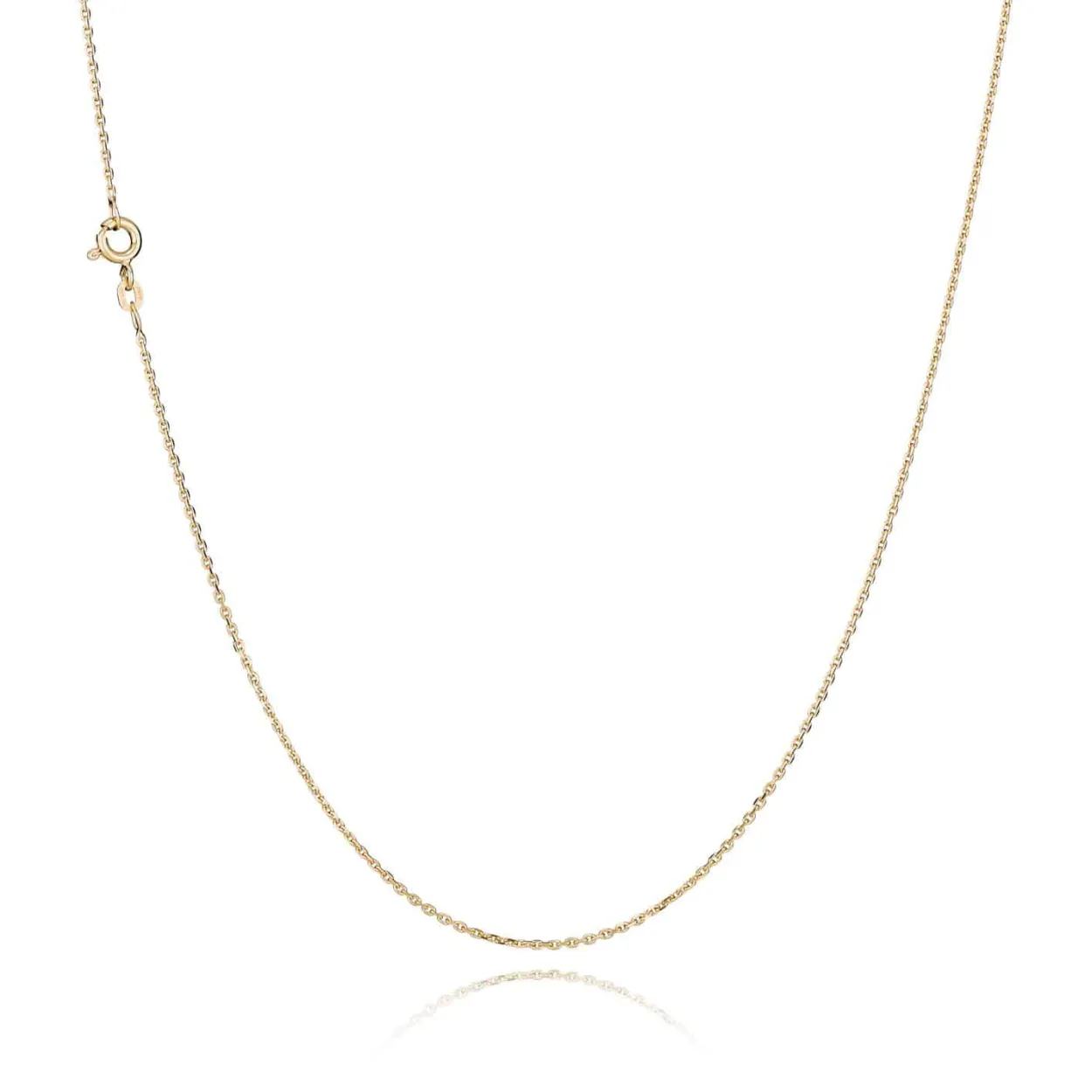 BNH ANKER FACET HALSKÆDE 8 KARAT GULD 1,3 MM BREED 50 CM - A804050F