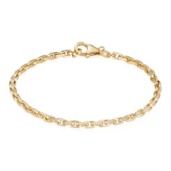 BNH ARMBÅND ANKER FACET 8 KARAT GULD 2,8 MM BRED 21 CM - A811021C