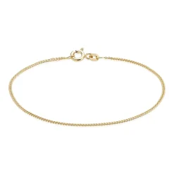 BNH ARMBÅND PANSER FACET I 8 KARAT GULD 17 CM - P804517F
