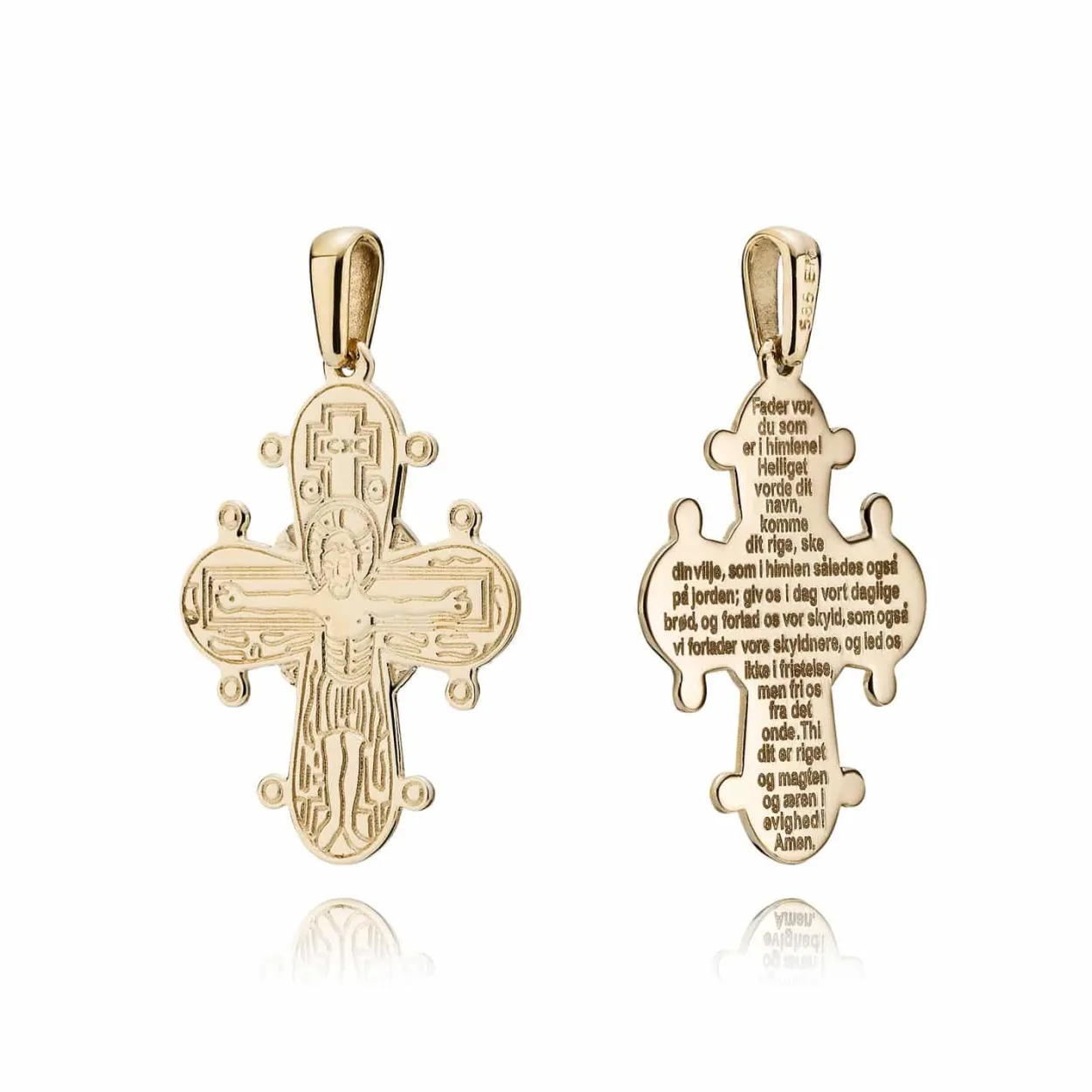 BNH DAGMARKORS 8 KARAT GULD MED FADERVOR 25X21 MM - DK825FV