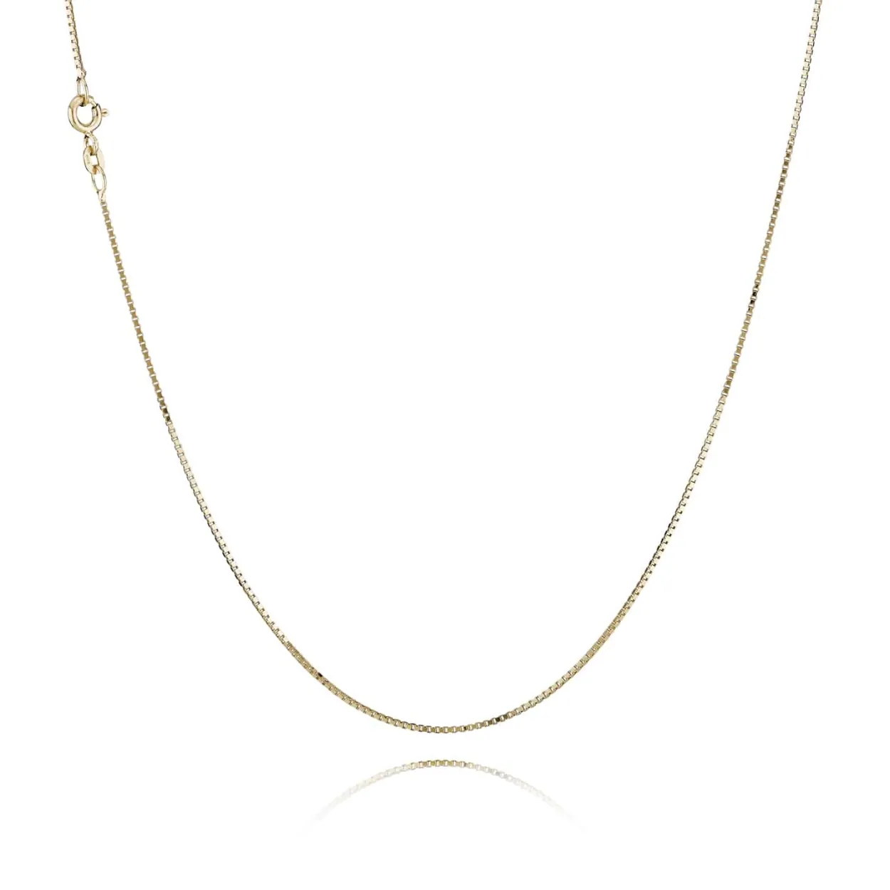 BNH HALSKÆDE 8 KARAT GULD VENEZIA 1,3 MM BRED OG 38 CM LANG - V813038F