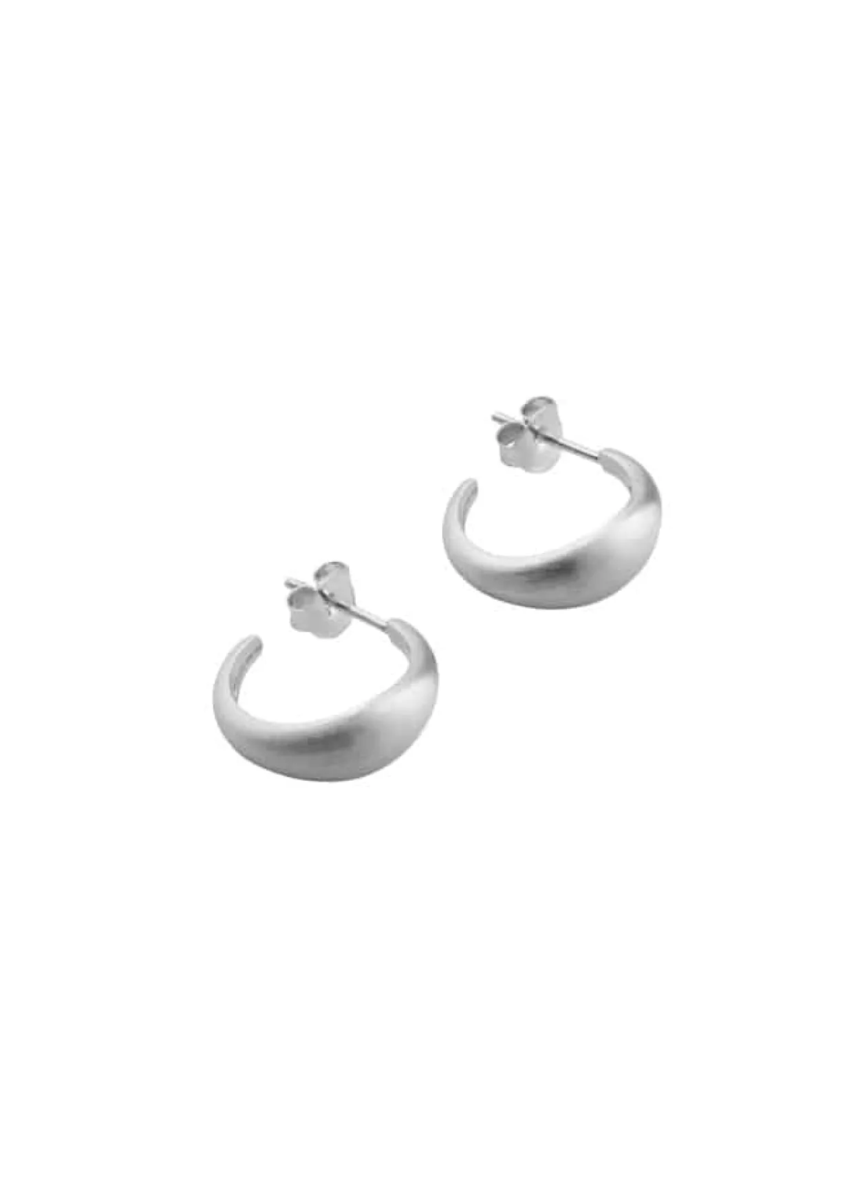BYBIEHL OCEAN FLOW SMALL SØLV ØRERINGE HOOPS - 4-4201-R