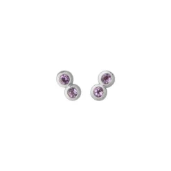 BYBIEHL ØRERINGE SØLV MED AMETHYST - 4-4002AM-R
