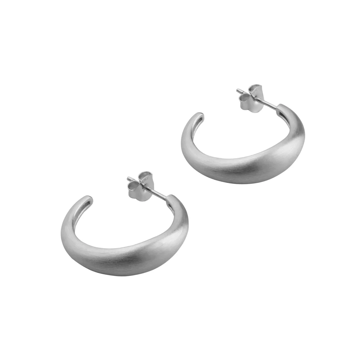 BYBIEHL ØRERING SØLV OCEAN FLOW HOOPS LARGE - 4-4203-R