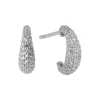 BYBIEHL ØRERING SØLV OCEAN FLOW HOOPS SPARKLE SMALL - 4-4204-R
