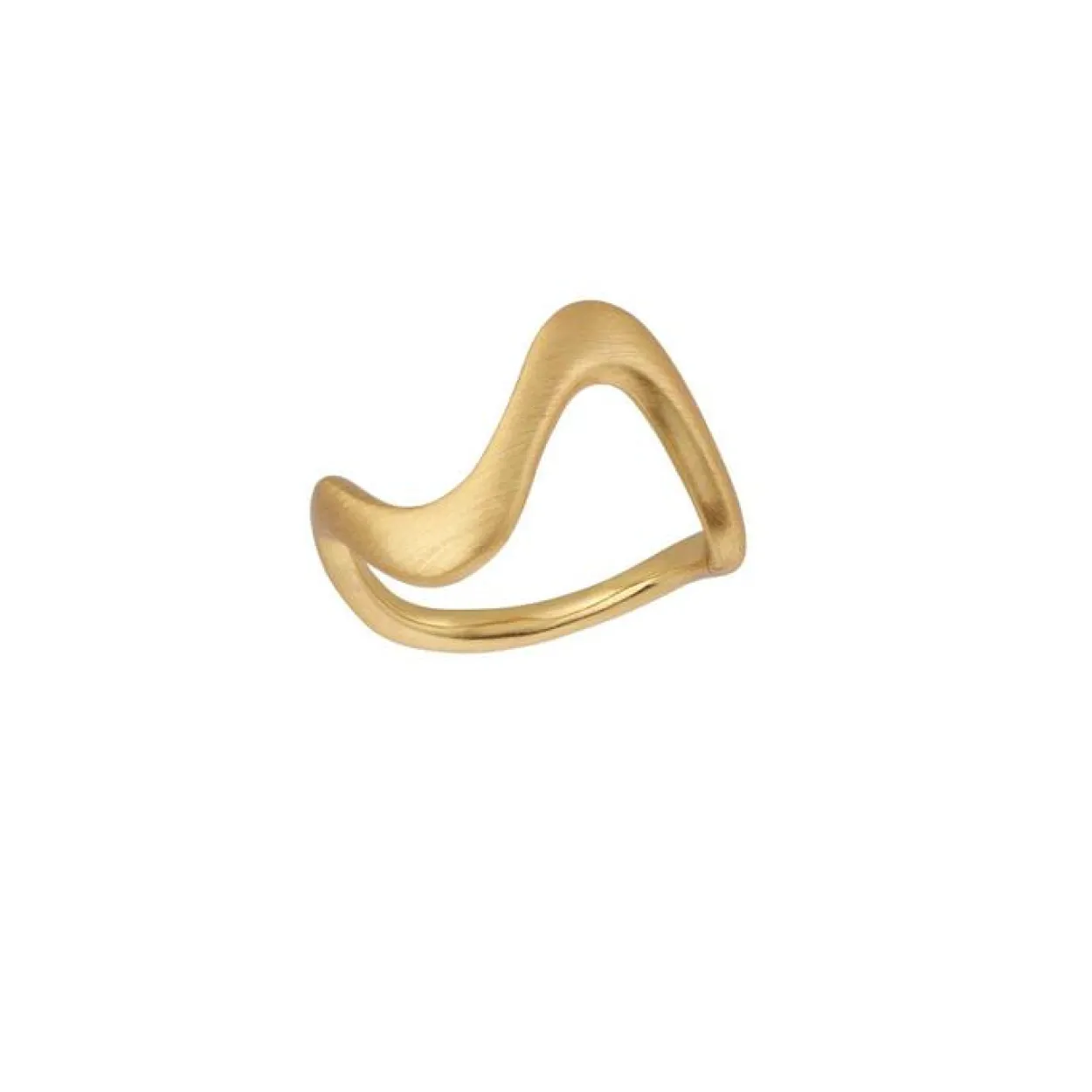 BYBIEHL RING FORGYLDT SØLV WAVE - 5-3704-GP