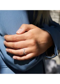 BYBIEHL WAVE RING SØLV MED ZIRKONIA - 5-3701A-R