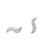 BYBIEHL WAVE STUD SPARKLE ØRERINGE SØLV - 4-4025A-R