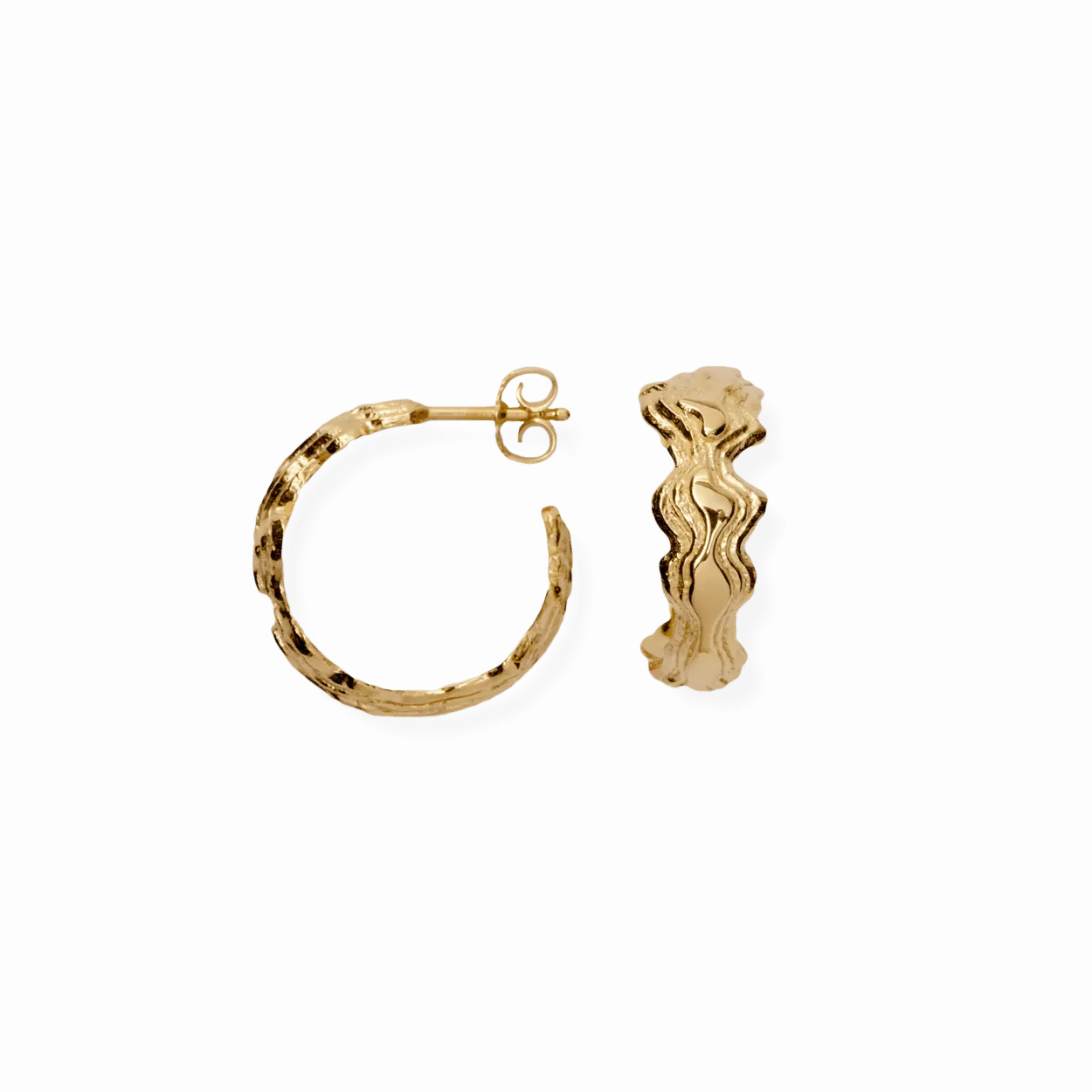 CAMILLE BRINCH BLURRY LAYERS HOOPS FORGYLDT SØLV - BLAHO-FG