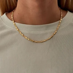 CAMILLE BRINCH LILLE CB CHOKER HALSKÆDE FORGYLDT SØLV 45 CM - LCBC-FG-45