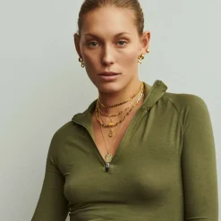 CAMILLE BRINCH LILLE CB CHOKER HALSKÆDE FORGYLDT SØLV 45 CM - LCBC-FG-45