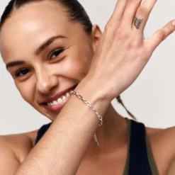 CAMILLE BRINCH LINK PUFFER ARMBÅND SØLV - LPUB-19