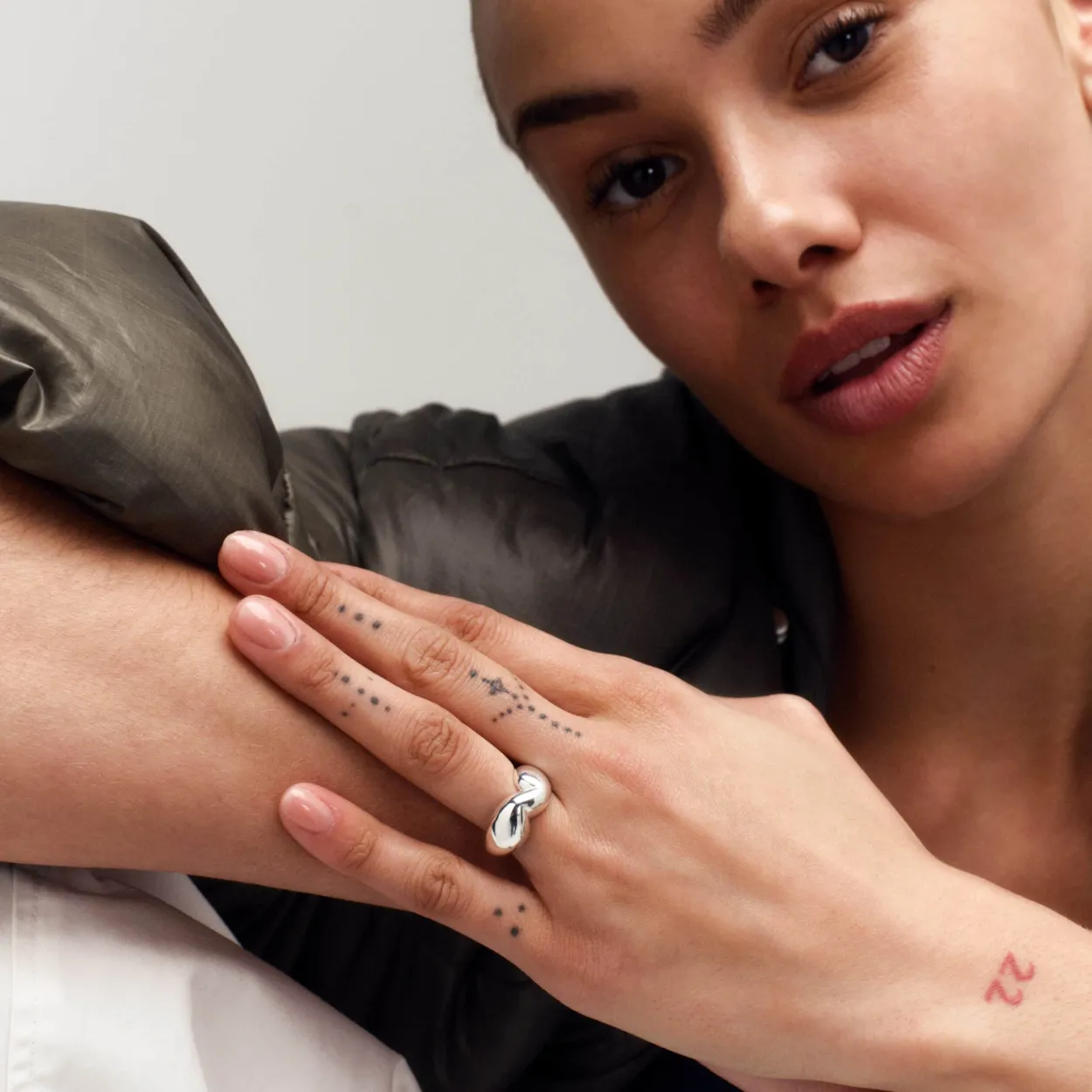CAMILLE BRINCH MELLEM PUFFER SØLV RING - MPUR