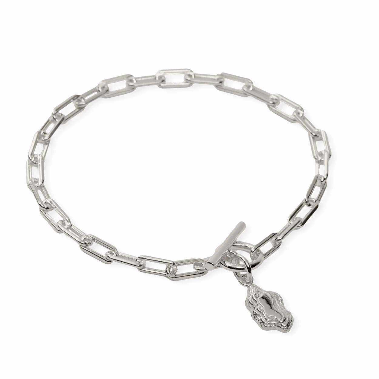CAMILLE BRINCH NUGGET LAYERS T-LOCK ARMBÅND SØLV 20 CM - NLATA-20