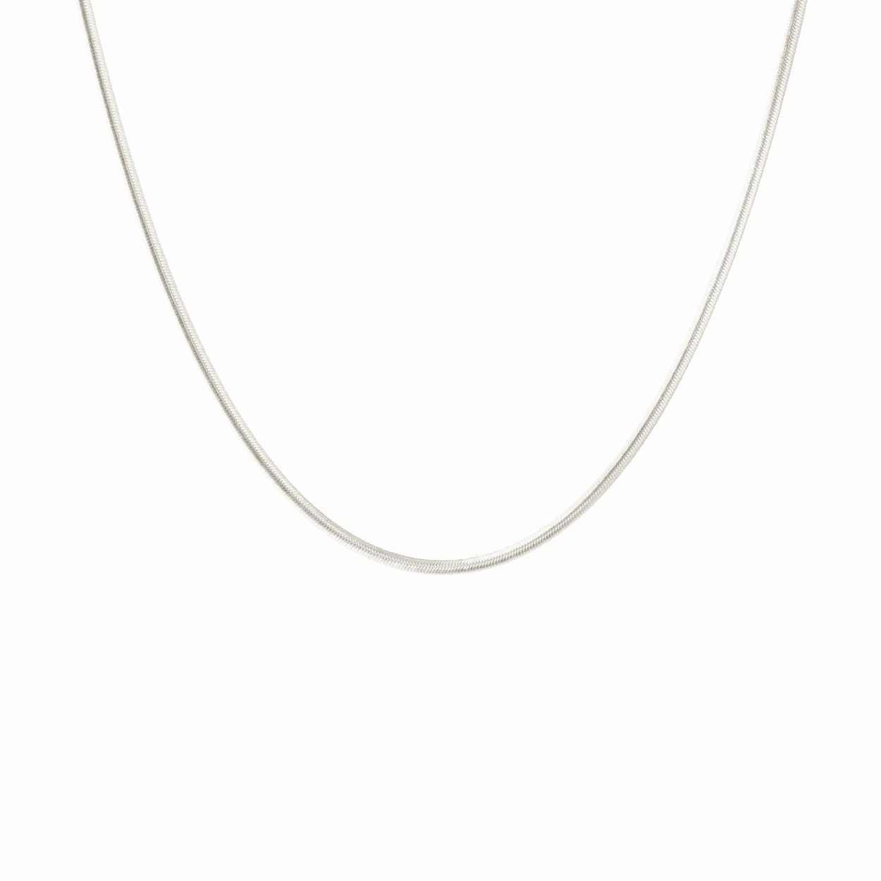 CAMILLE BRINCH SMALL ESSENTIA SNAKE HALSKÆDE SØLV - SESN-45