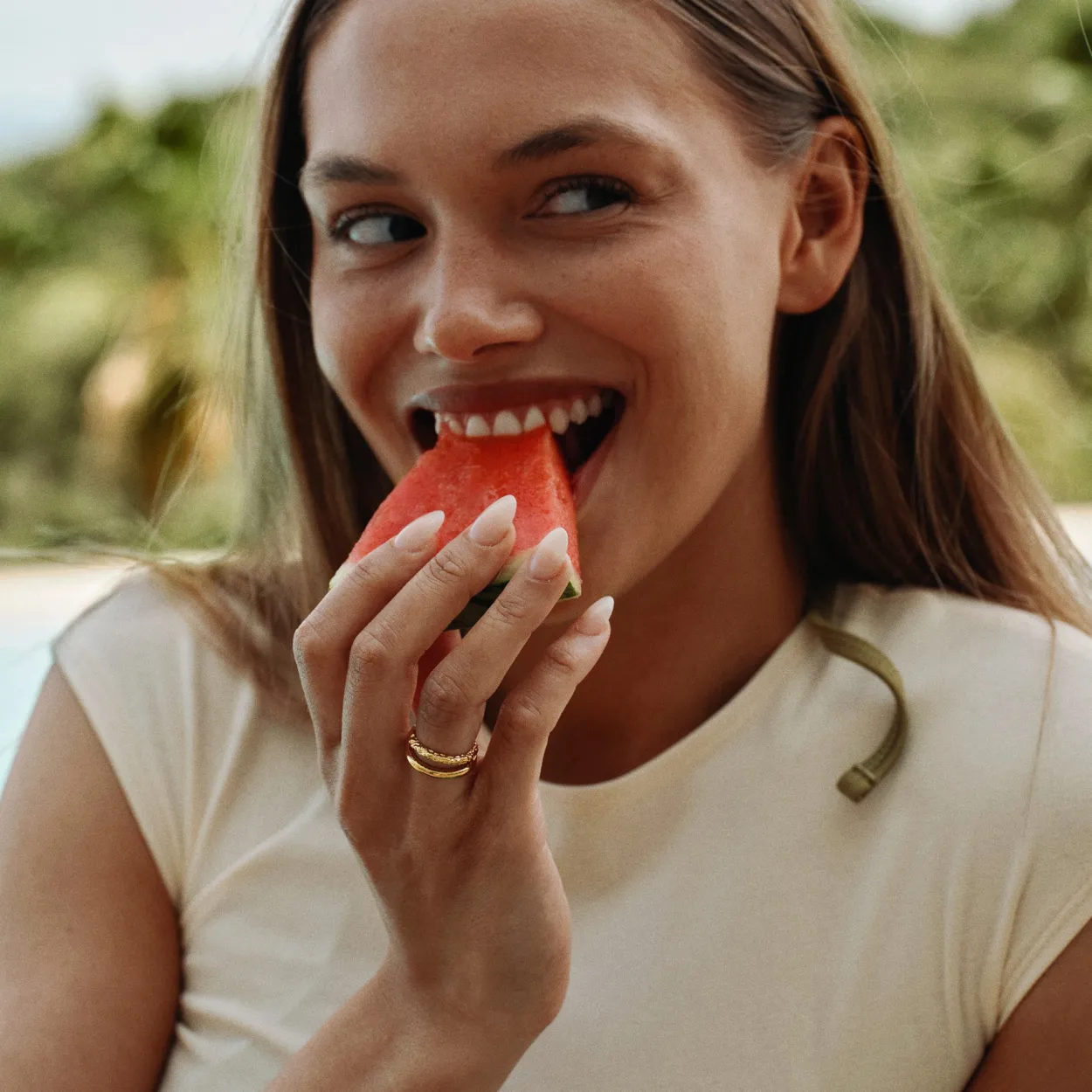 CAMILLE BRINCH TWIN ESSENTIA RING FORGYLDT SØLV - TER-FG