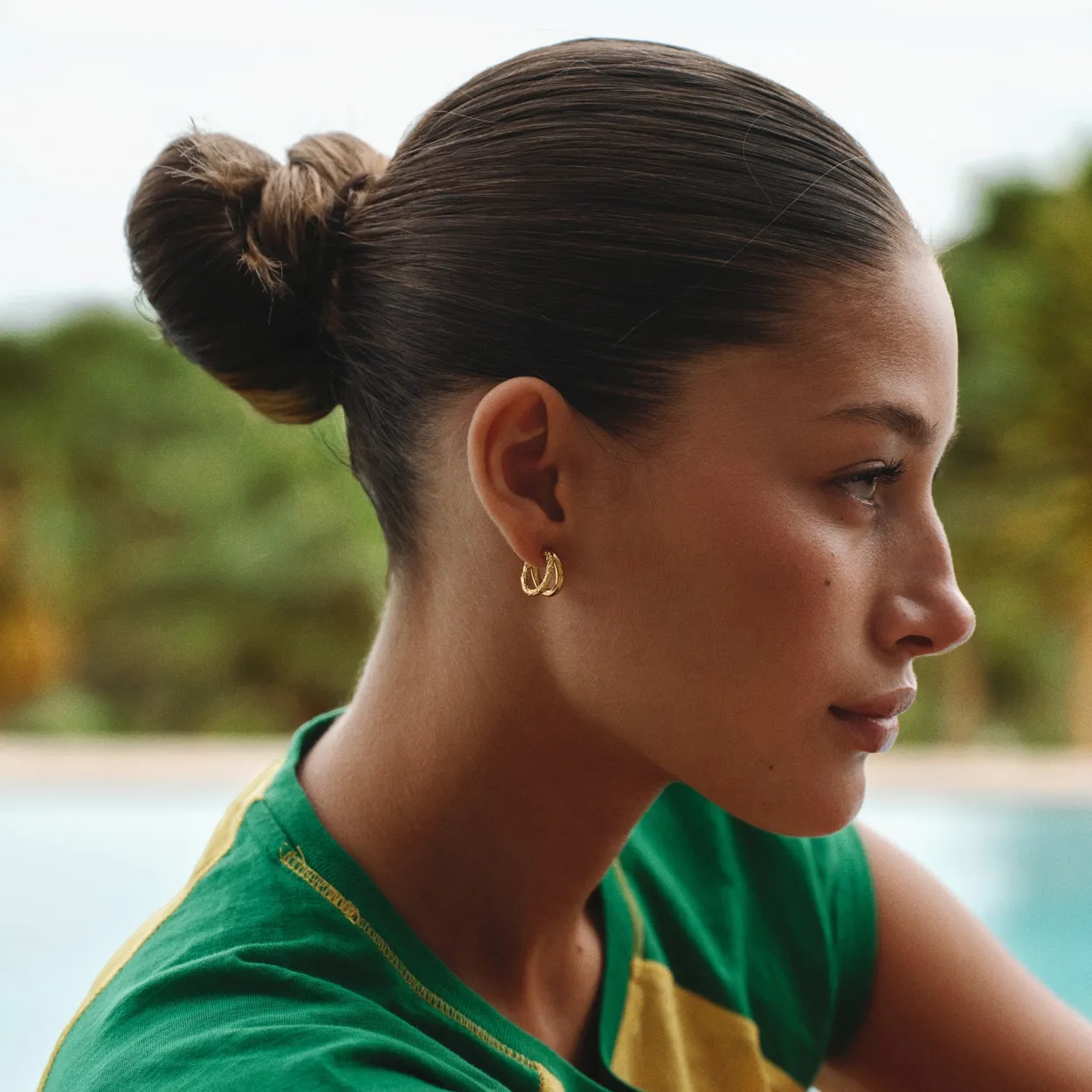 CAMILLE BRINCH TWIN ESSENTIA HOOPS FORGYLDT SØLV - TSE-FG