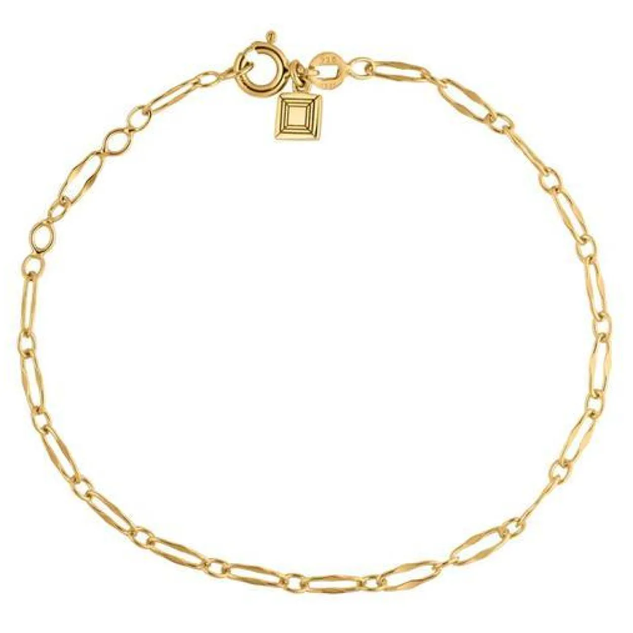 CARRÉ CHAIN GANG ARMBÅND SØLV FORGYLDT - FB 4328 16+1,5+1,5