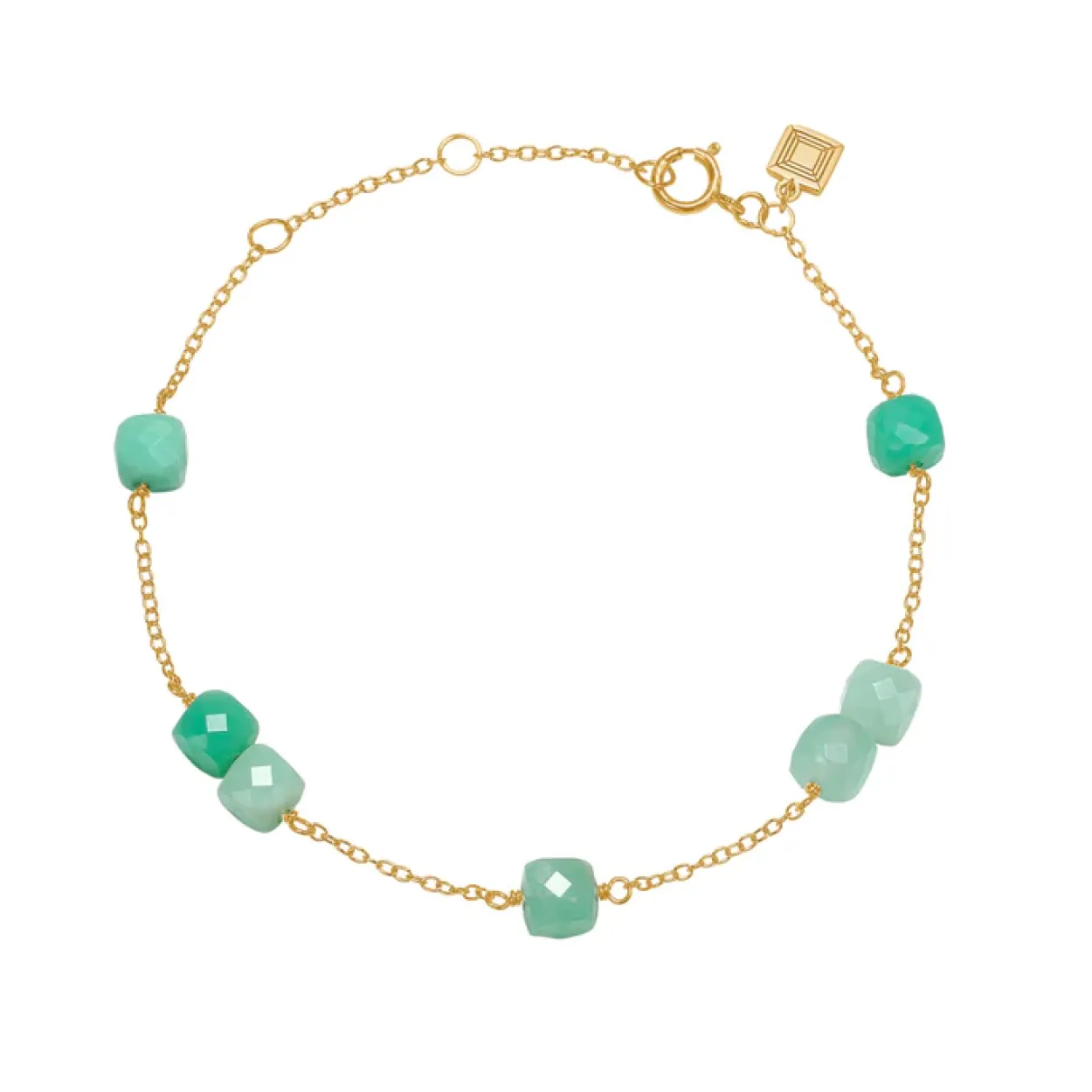 CARRÉ GEM CANDY ARMBÅND SØLV FORGYLDT - FB 4343 CR 16+1,5+1,5cm