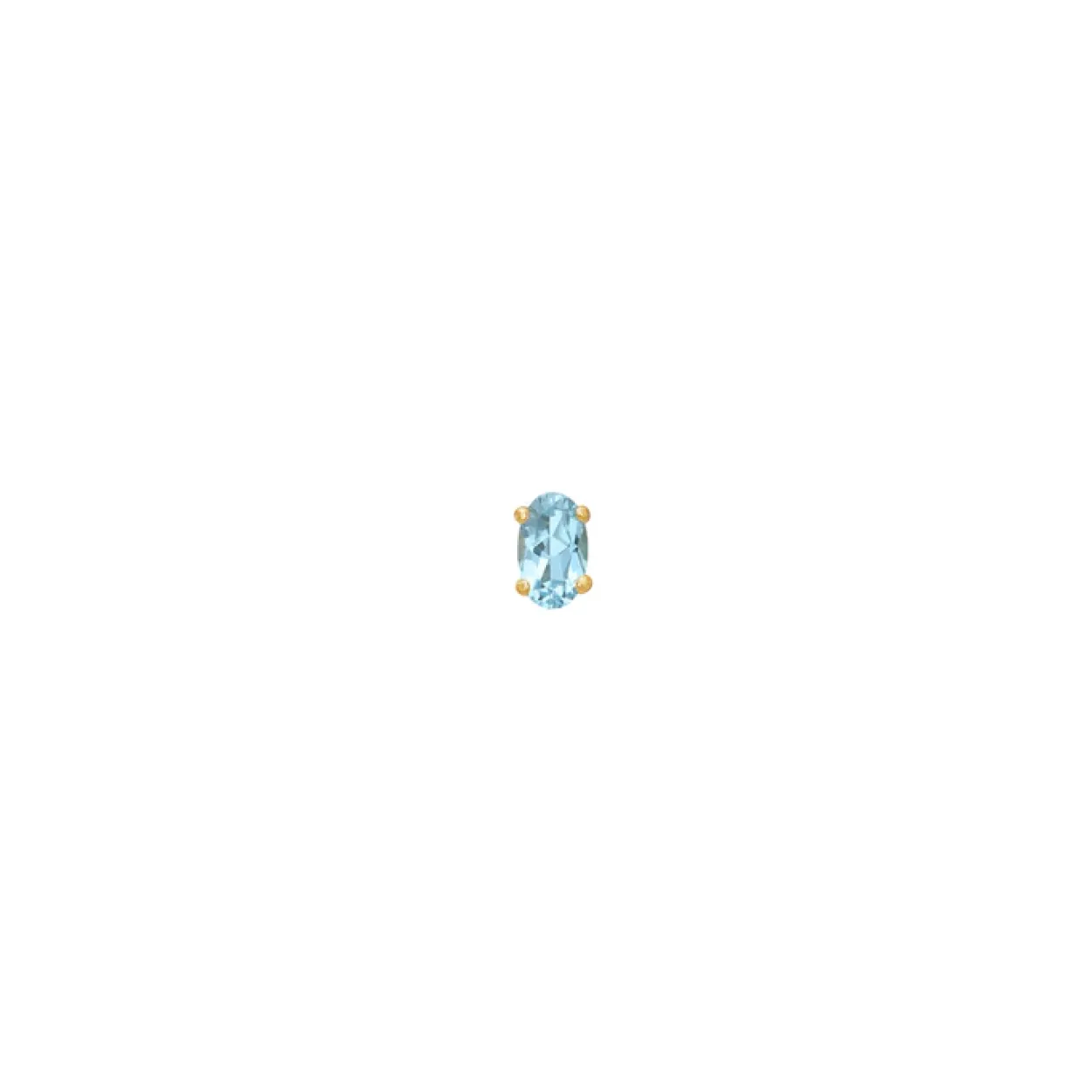 CARRÉ GEM CANDY ØRERING SØLV FORGYLDT BLÅ TOPAS - FS 4374 BT 1PC.