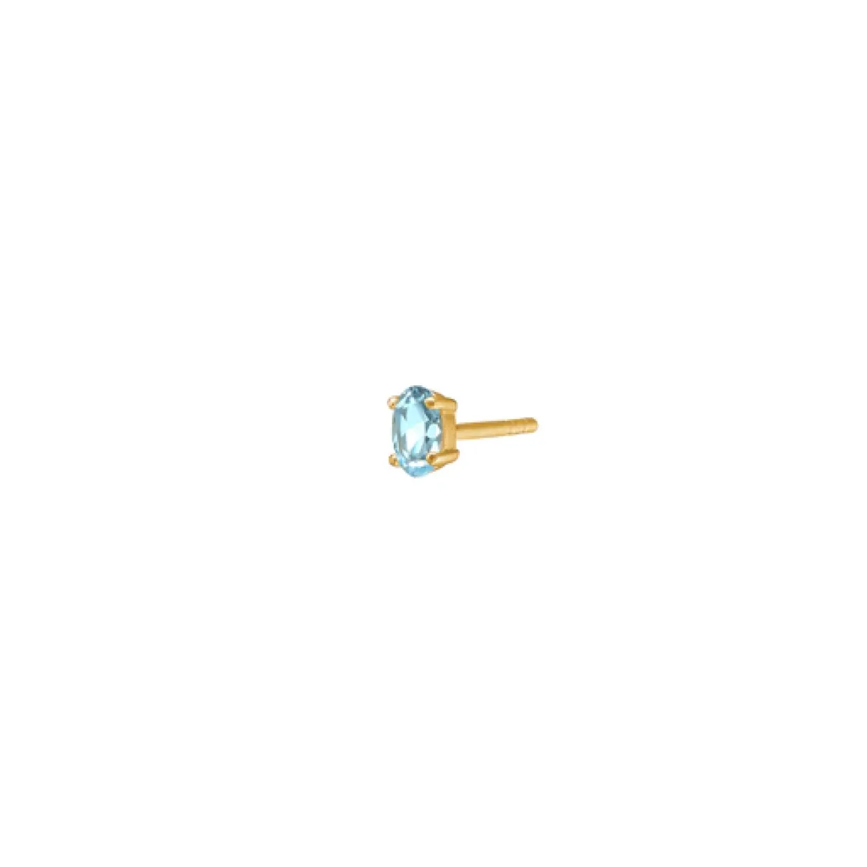 CARRÉ GEM CANDY ØRERING SØLV FORGYLDT BLÅ TOPAS - FS 4374 BT 1PC.