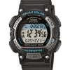 CASIO CLASSIC DIGITAL HERRE UR I SORT MED BLÅ DETALJE