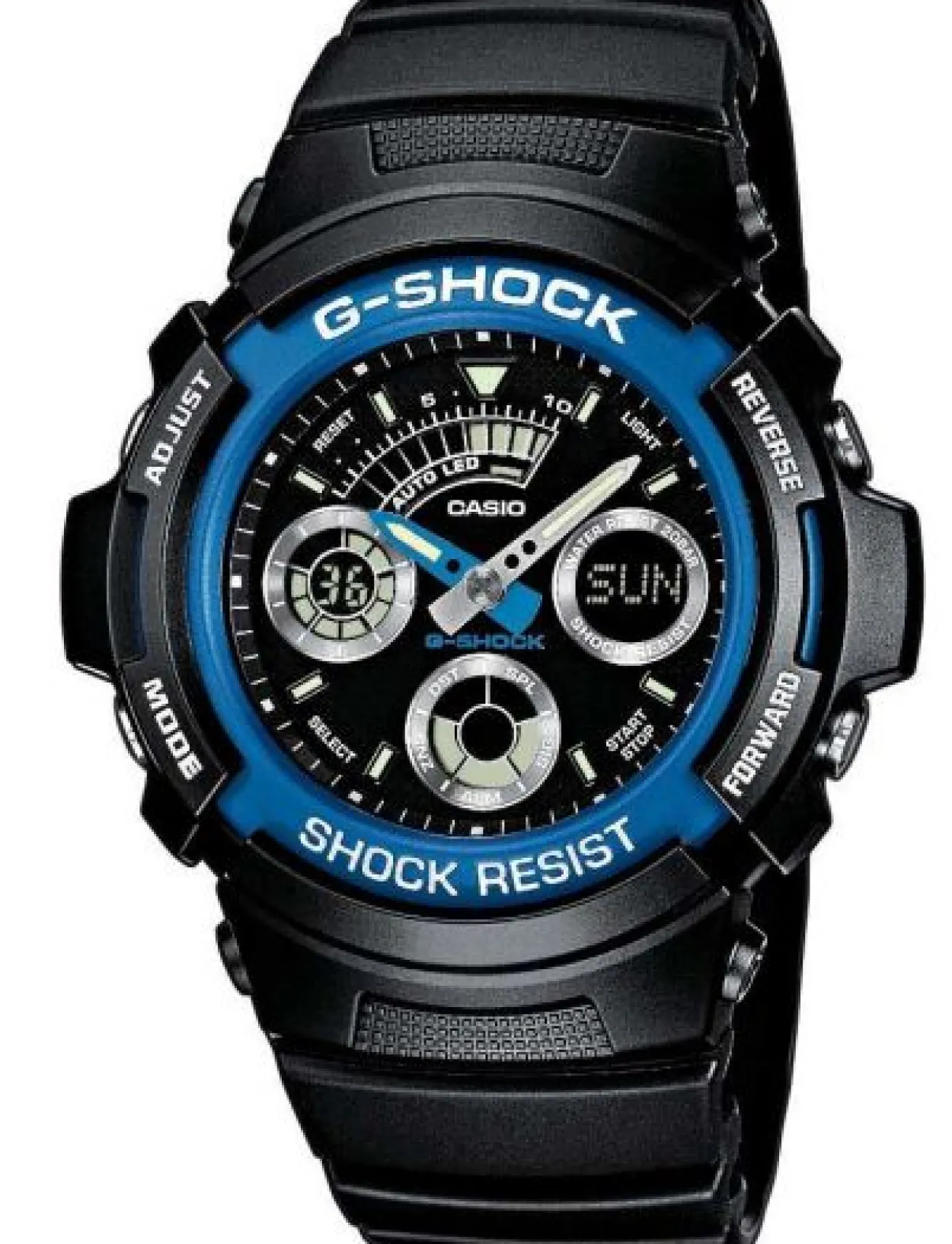 CASIO G-SHOCK MED BLÅ KANT - AW-591-2AER