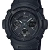 CASIO HERRE UR G-SHOCK ANALOG DIGITAL MED SORT GUMMIREM