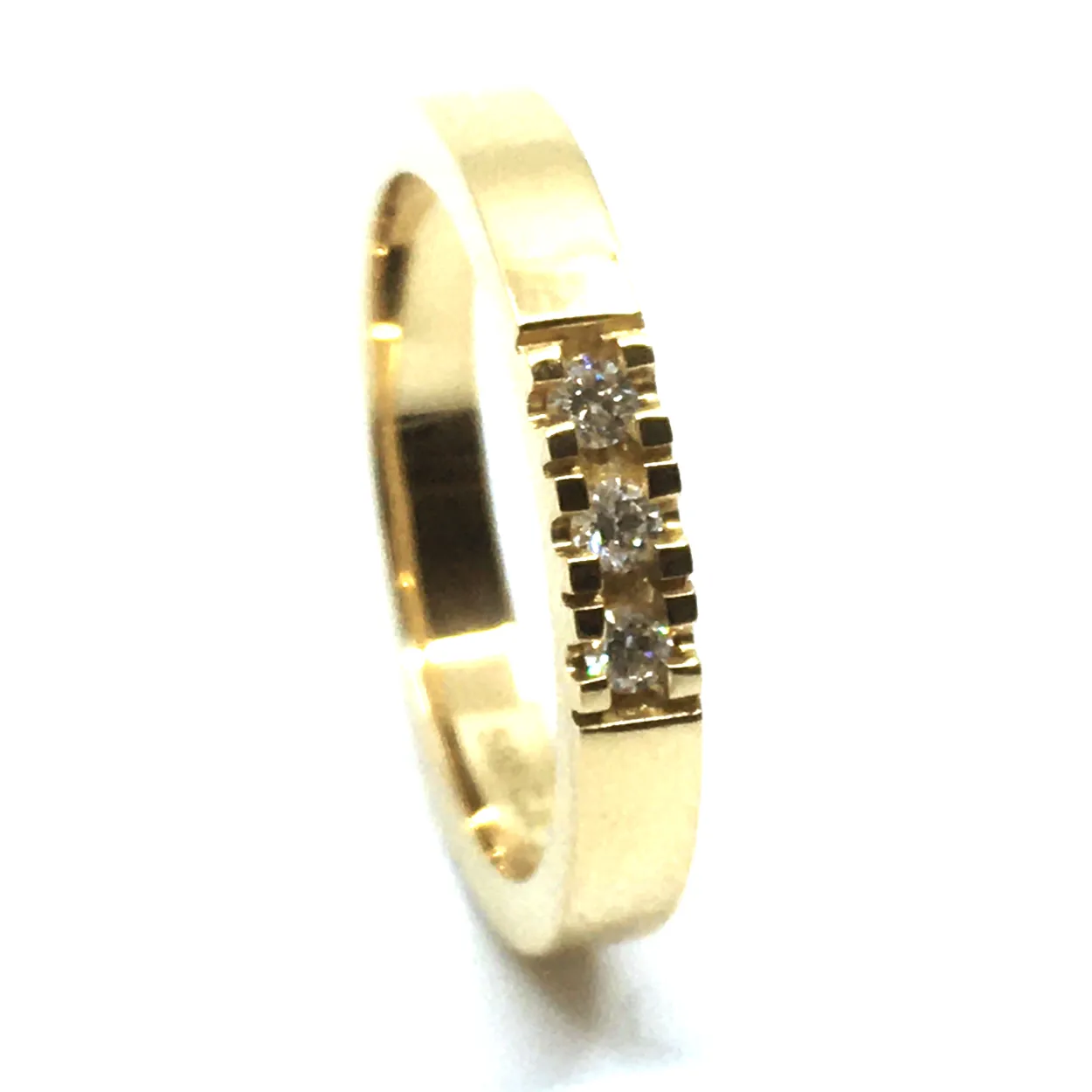 CHRISTOFFERSEN JEWELLERY ALLIANCE RING 14 KARAT GULD MED 3 BRILLANTER - 5000915