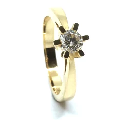 CHRISTOFFERSEN JEWELLERY CARLA RING 14 KARAT GULD MED BRILLANT 0,38 CT. W/SI - 5001108