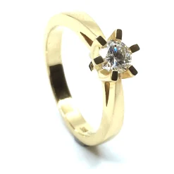CHRISTOFFERSEN JEWELLERY CARLA RING 14 KARAT GULD MED BRILLANT 0,38 CT. W/SI - 5001108