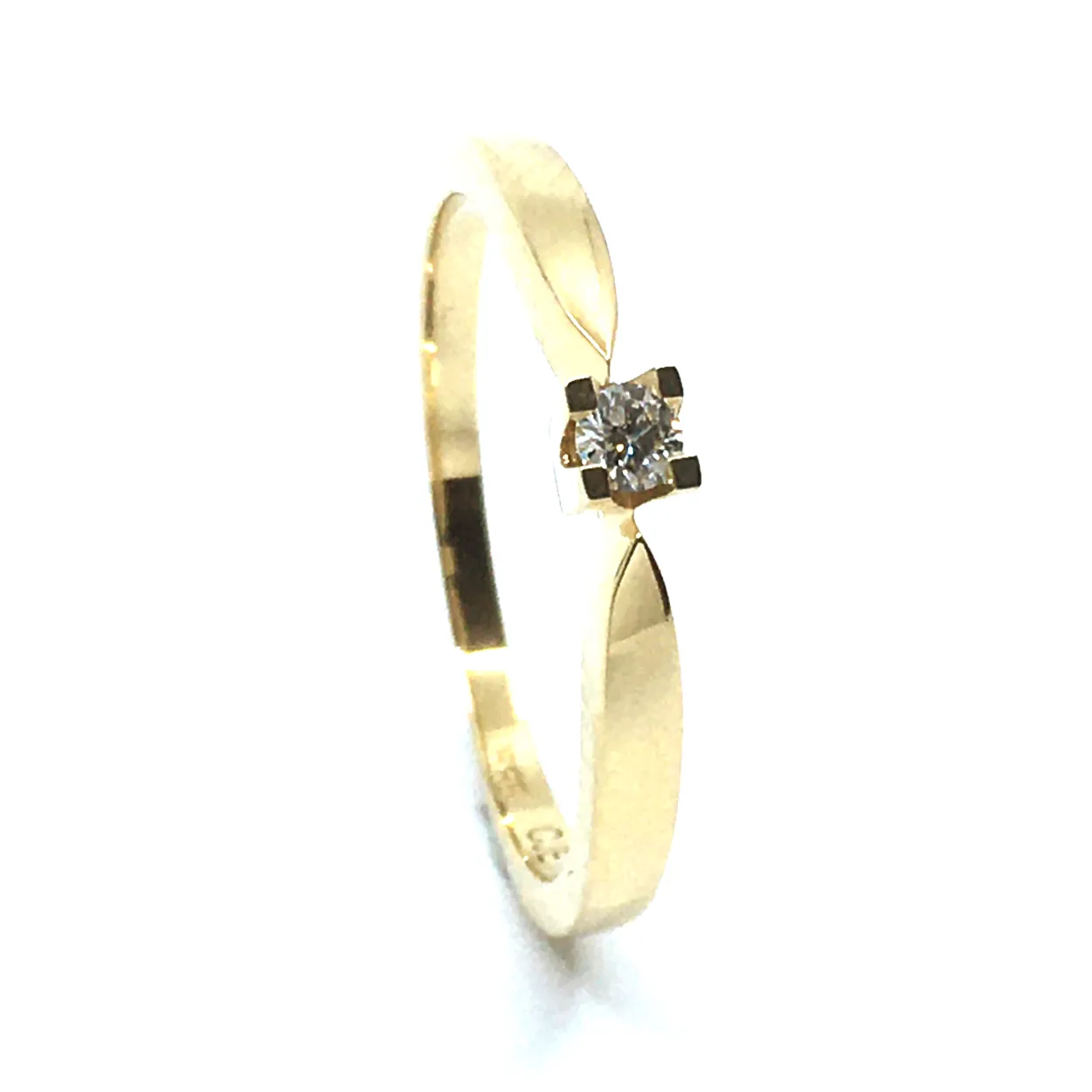 CHRISTOFFERSEN JEWELLERY EVA RING I 14 KARAT GULD MED BRILLANT - 5000792