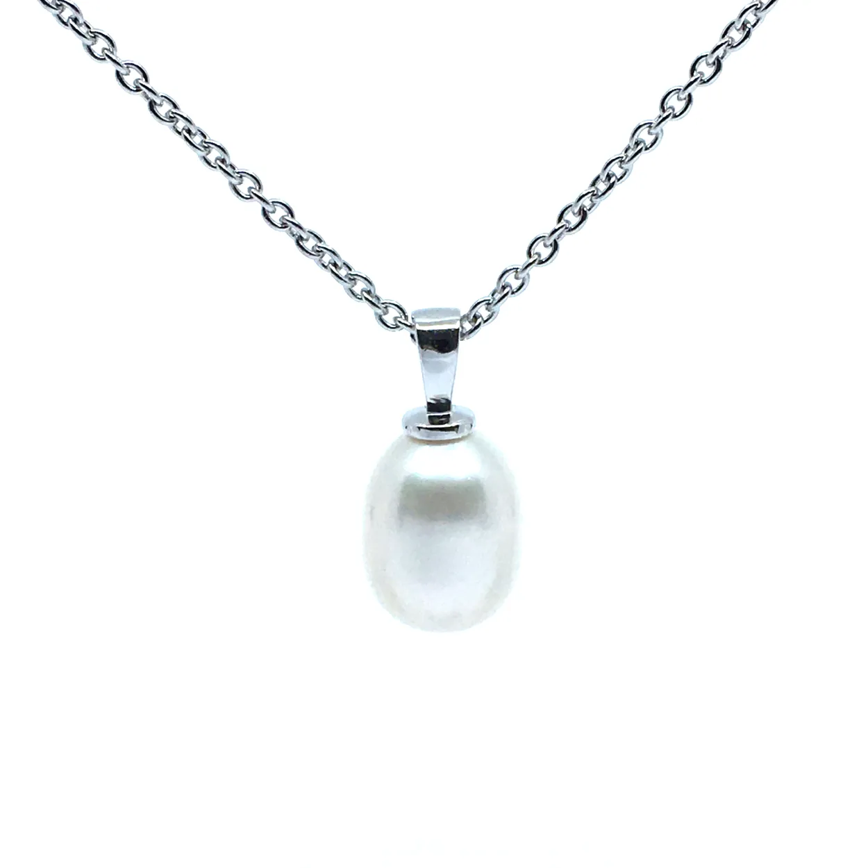 CHRISTOFFERSEN JEWELLERY HALSKÆDE SØLV MED PERLE - 4011237