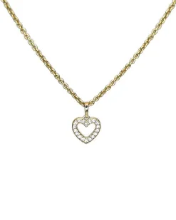 CHRISTOFFERSEN JEWELLERY HJERTE VEDHÆNG 8 KARAT GULD MED ZIRKONIA - 4571281-3