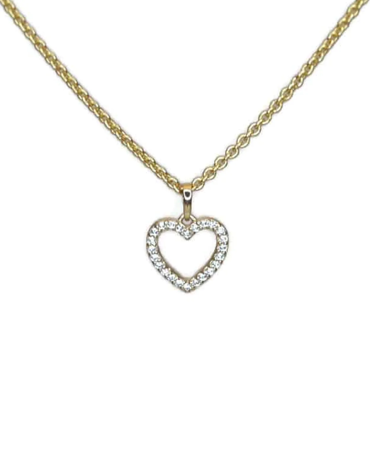 CHRISTOFFERSEN JEWELLERY HJERTE VEDHÆNG 8 KARAT GULD MED ZIRKONIA - 4500203-3
