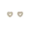 CHRISTOFFERSEN JEWELLERY HJERTE ØRESTIKKER 14 KARAT GULD MED 0,09 CARAT BRILLANTER - 3071281G