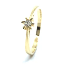 CHRISTOFFERSEN JEWELLERY 14 KARAT GULD CARLA RING MED BRILLANT 0,05 CT. W/SI - 5000153