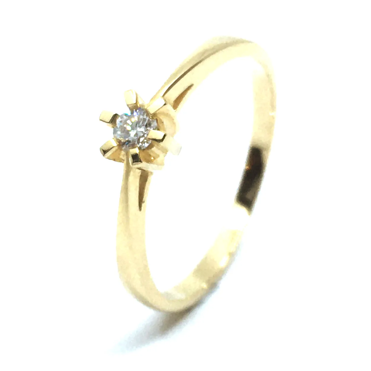 CHRISTOFFERSEN JEWELLERY 14 KARAT GULD CARLA RING MED BRILLANT 0,05 CT. W/SI - 5000153