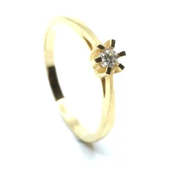 CHRISTOFFERSEN JEWELLERY 14 KARAT GULD CARLA RING MED BRILLANT 0,05 CT. W/SI - 5000153