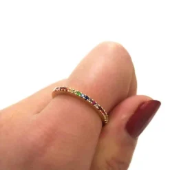 CHRISTOFFERSEN JEWELLERY RAINBOW RING 14 KARAT GULD - 5001962-77