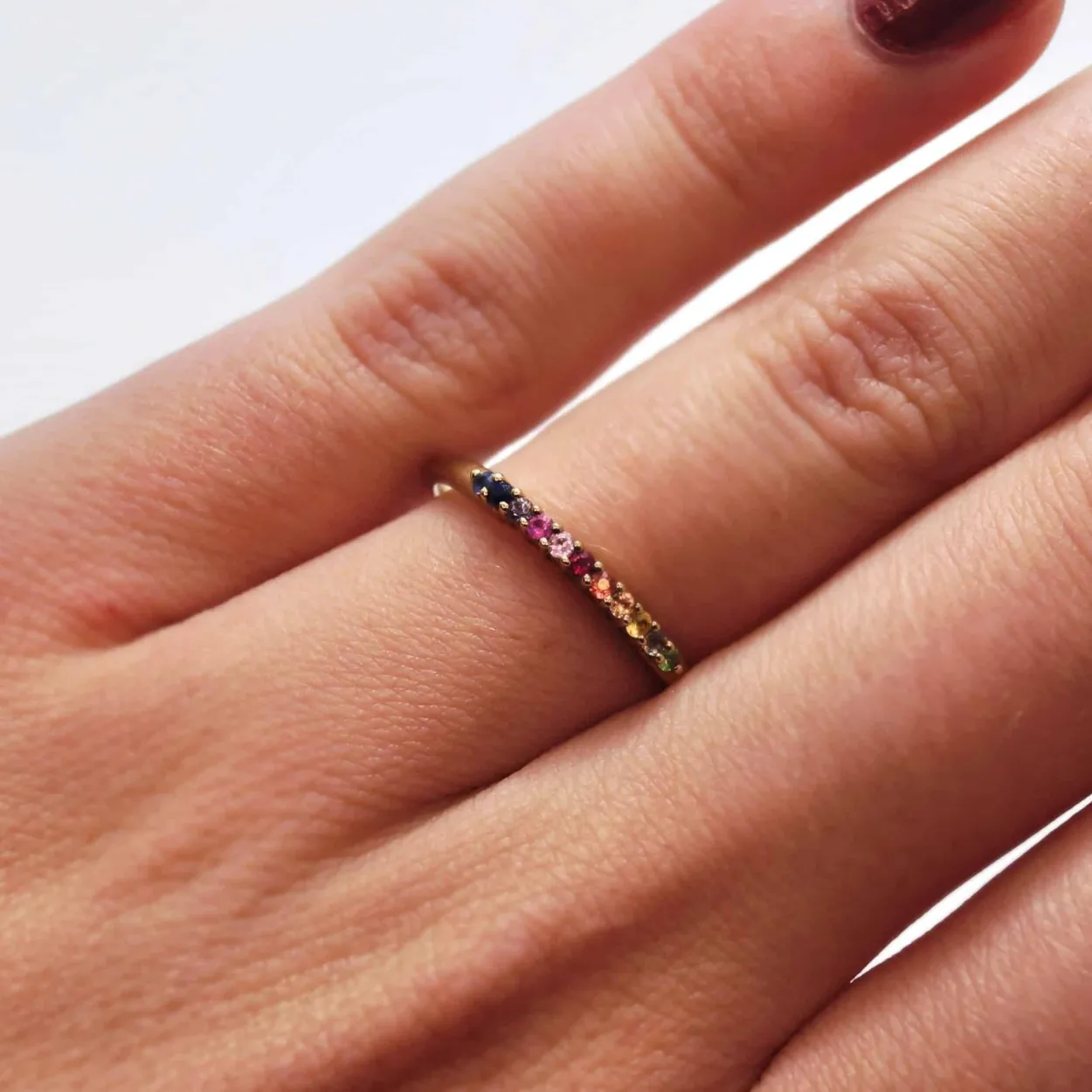 CHRISTOFFERSEN JEWELLERY RAINBOW RING 8 KARAT GULD - 5000040-3
