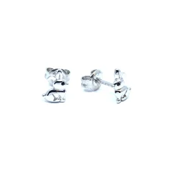 CHRISTOFFERSEN JEWELLERY ØRERINGE KANIN SORT EMALJE SOM ØJNE - W3063712