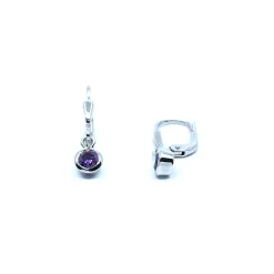 CHRISTOFFERSEN JEWELLERY ØRERINGE MED LILLA STEN - 3010647-7
