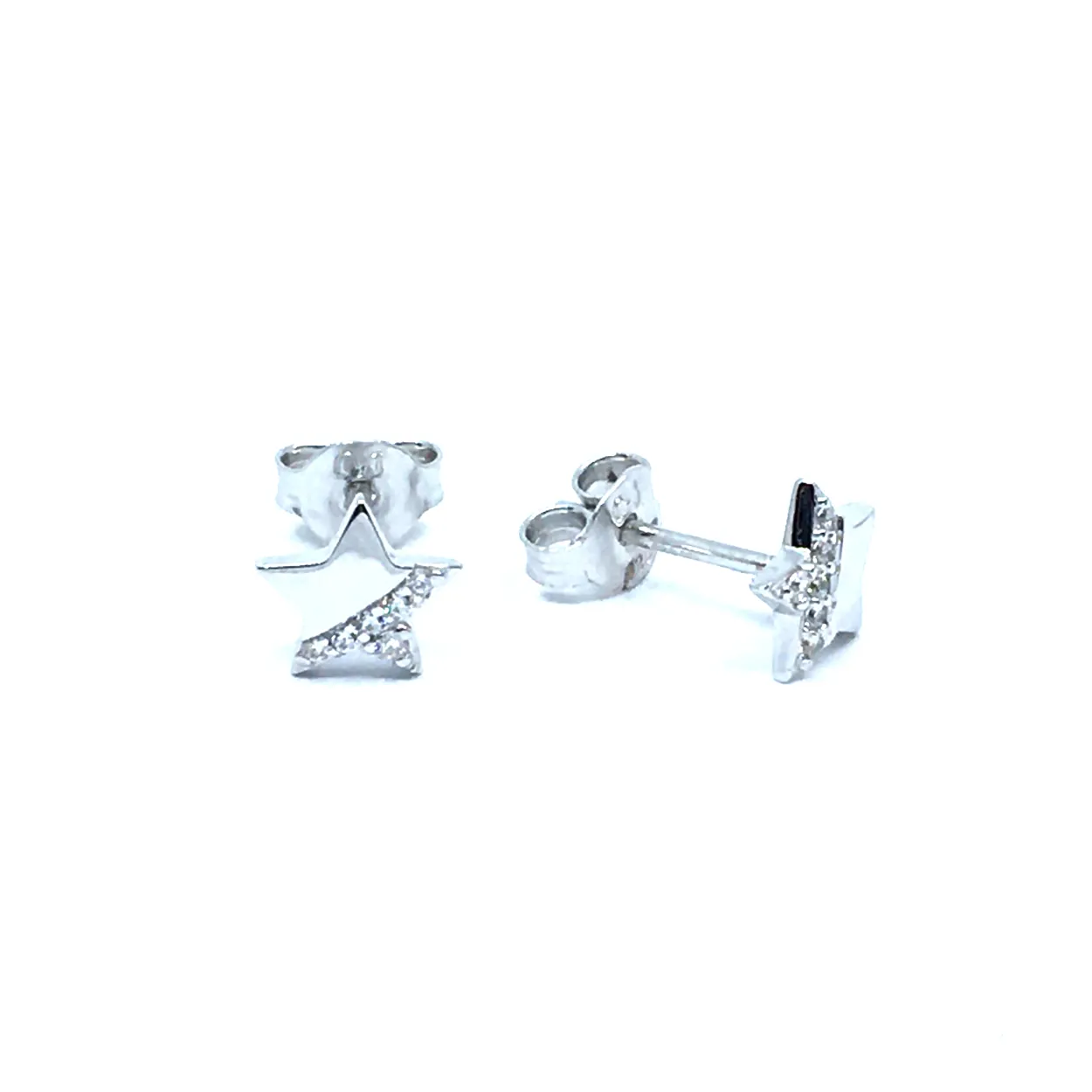 CHRISTOFFERSEN JEWELLERY ØRERINGE STJERNE MED ZIRKONIA - 3070798