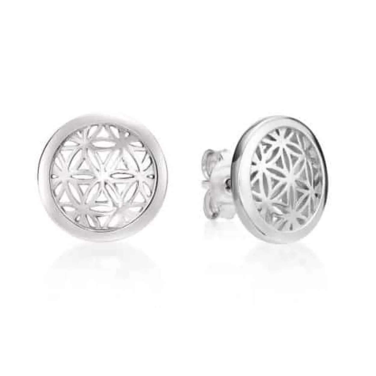 CHRISTOFFERSEN JEWELLERY ØRERINGE SØLV MED BLOMSTER MØNSTER - 3070865