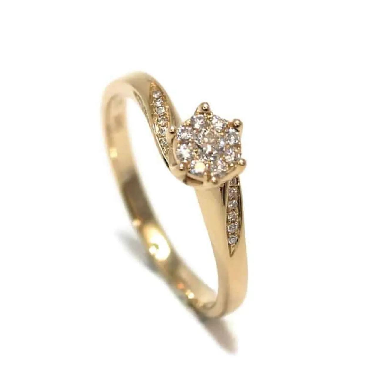 CHRISTOFFERSEN JEWELLERY RING 14 KARAT MED BRILLANTER - 5001098