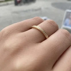CHRISTOFFERSEN JEWELLERY RING 14 KARAT GULD MED BRILLANTER - 5000408