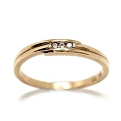 CHRISTOFFERSEN JEWELLERY RING 8 KARAT GULD MED ZIRKONIA - 5000321-3