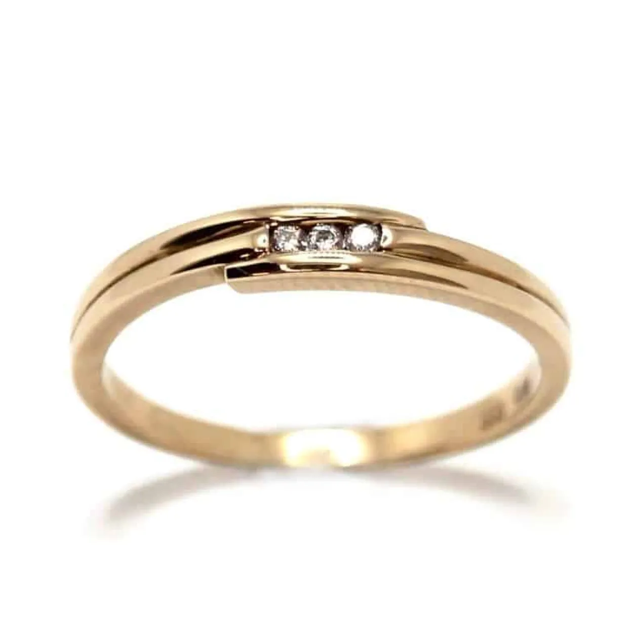 CHRISTOFFERSEN JEWELLERY RING 8 KARAT GULD MED ZIRKONIA - 5000321-3